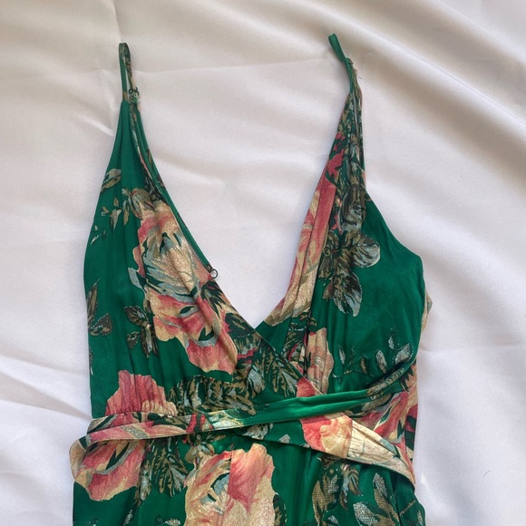 Free People Green Floral Jumpsuit - Picture 3 of 4